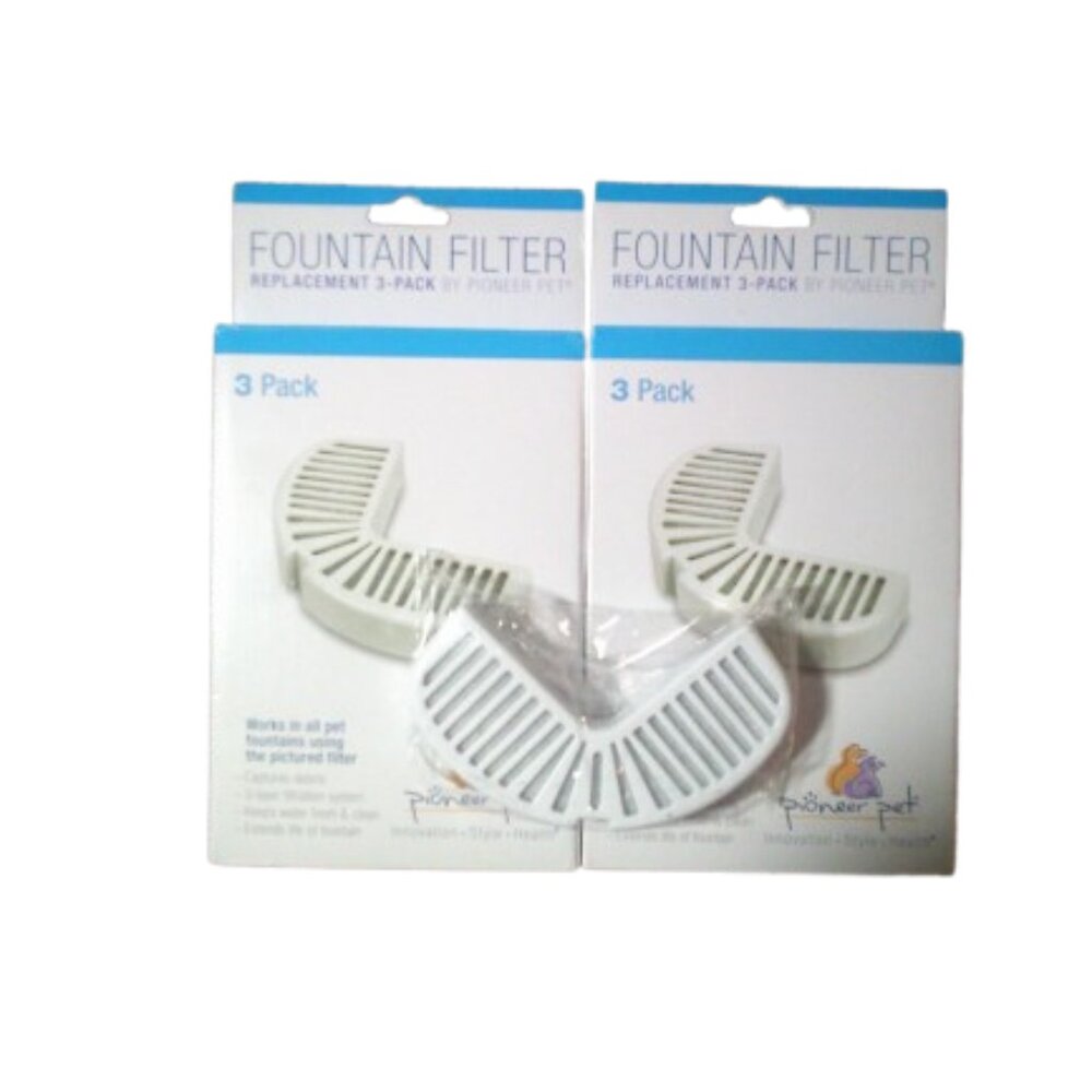 Pet Fountain Replacement Filter Lot of 2Packs wth 3 filters by Pioneer Pet NIP